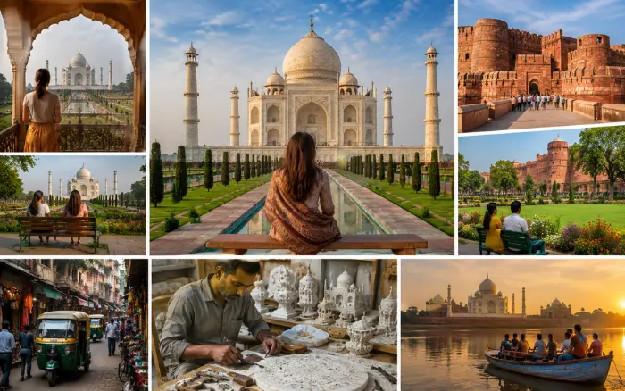 Agra Fort and local experiences during a Taj Mahal Same Day Tour in India
