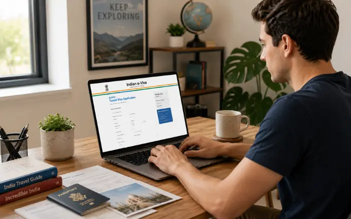 India tourist visa 2026 application approved on mobile with passport and visa documents