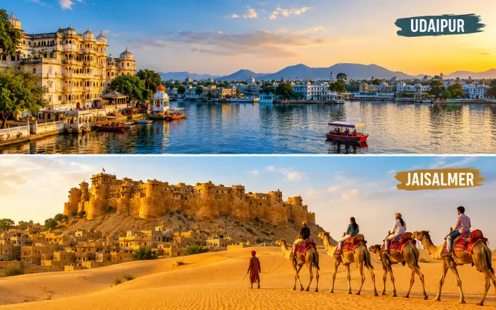 Udaipur vs Jaisalmer comparison for Rajasthan itinerary planning
