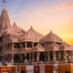 Grand Ram Mandir in Ayodhya during sunset, one of the top attractions featured in the Ayodhya Tour Guide.