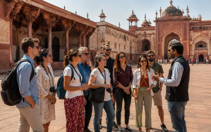 Golden Triangle Group Tour with international travellers and local guide