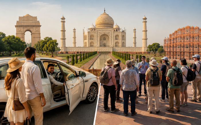 Private Golden Triangle Tour vs Group Tour with private car and group travellers