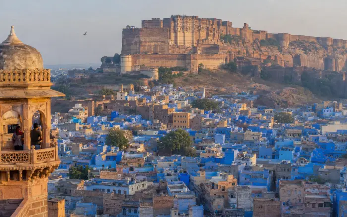 Blue City of Jodhpur with Mehrangarh Fort in Rajasthan