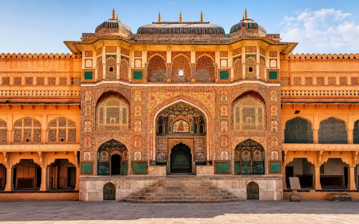 Amber Fort interior architecture in Jaipur Rajasthan