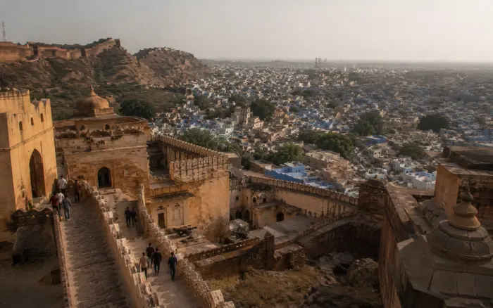 Rajasthan fort and desert landscape representing a Rajasthan Tour